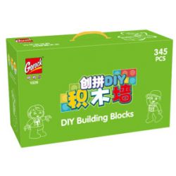 GOROCK 1026 TƯỜNG TỰ LÀM bộ đồ chơi xếp lắp ráp ghép mô hình Duplo Khối Lớn 345 khối