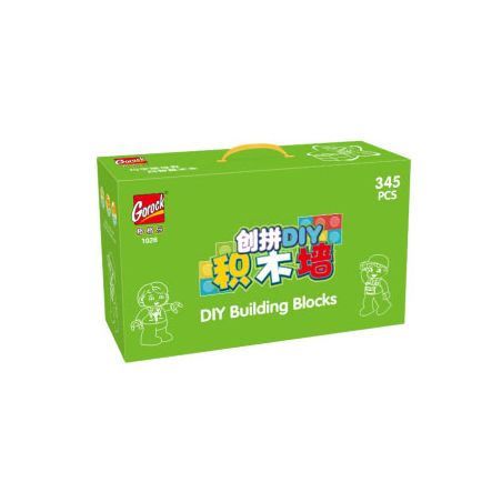 GOROCK 1026 TƯỜNG TỰ LÀM bộ đồ chơi xếp lắp ráp ghép mô hình Duplo Khối Lớn 345 khối
