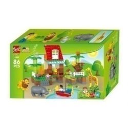 GOROCK 1031 1032 CUỘC PHIÊU LƯU RỪNG RẬM bộ đồ chơi xếp lắp ráp ghép mô hình Duplo Khối Lớn 86 khối