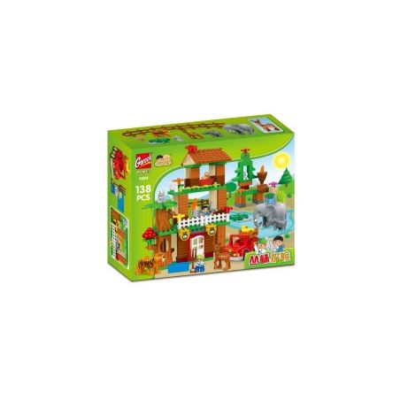 GOROCK 1033 1034 CUỘC PHIÊU LƯU RỪNG RẬM bộ đồ chơi xếp lắp ráp ghép mô hình Duplo Khối Lớn 138 khối