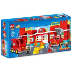 GOROCK 1009 ĐỘI CỨU HỎA THÀNH PHỐ bộ đồ chơi xếp lắp ráp ghép mô hình Duplo Khối Lớn 109 khối