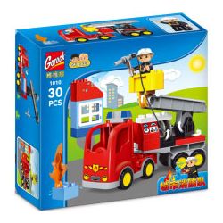 GOROCK 1011 ĐỘI CỨU HỎA THÀNH PHỐ bộ đồ chơi xếp lắp ráp ghép mô hình Duplo Khối Lớn 19 khối