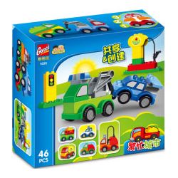 GOROCK 1035 THÀNH PHỐ BẬN RỘN bộ đồ chơi xếp lắp ráp ghép mô hình Duplo Khối Lớn 46 khối