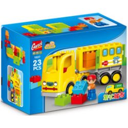 GOROCK 1037 THÀNH PHỐ BẬN RỘN bộ đồ chơi xếp lắp ráp ghép mô hình Duplo Khối Lớn 23 khối