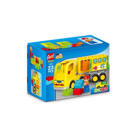 GOROCK 1037 THÀNH PHỐ BẬN RỘN bộ đồ chơi xếp lắp ráp ghép mô hình Duplo Khối Lớn 23 khối