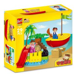 GOROCK 1017 KHO BÁU bộ đồ chơi xếp lắp ráp ghép mô hình Duplo Khối Lớn 29 khối