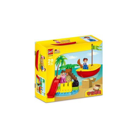 GOROCK 1017 KHO BÁU bộ đồ chơi xếp lắp ráp ghép mô hình Duplo Khối Lớn 29 khối