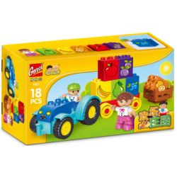 GOROCK 1021 TRANG VIÊN HẠNH PHÚC bộ đồ chơi xếp lắp ráp ghép mô hình Duplo Khối Lớn 18 khối