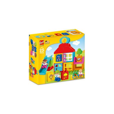 GOROCK 1024 NGÔI NHÀ HẠNH PHÚC bộ đồ chơi xếp lắp ráp ghép mô hình Duplo Khối Lớn 25 khối