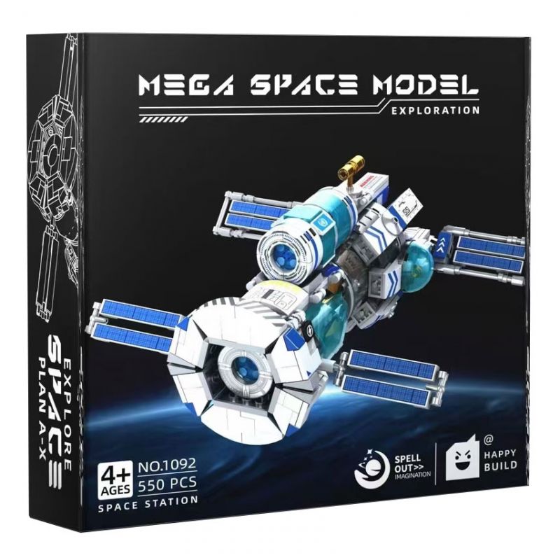 MENTOJOY 1092 KẾ HOẠCH KHÔNG GIAN TRẠM VŨ TRỤ KHẢI HUYỀN bộ đồ chơi xếp lắp ráp ghép mô hình 550 khối