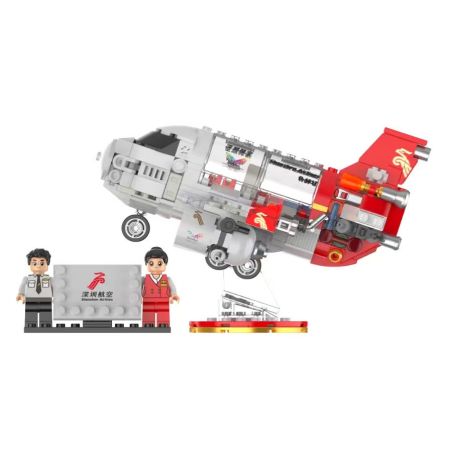 SHENZHEN AIRLINES ZH002 MÔ HÌNH AIRLINES CỦA THÂM QUYẾN KHÔNG KHÍ HÀNH KHÁCH DUNDUN bộ đồ chơi xếp lắp ráp ghép mô hình City Thành Phố