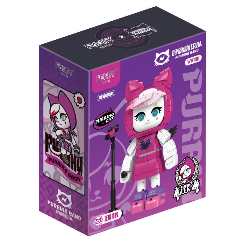 FUNIFY W8100 8100 BAN NHẠC HULULU CÔ M bộ đồ chơi xếp lắp ráp ghép mô hình Movie & Game PURRING CAT Phim Và Trò Chơi