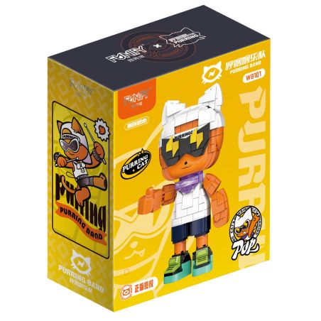 FUNIFY W8101 8101 VỤ NGÁY POPCORN bộ đồ chơi xếp lắp ráp ghép mô hình Movie & Game PURRING CAT Phim Và Trò Chơi