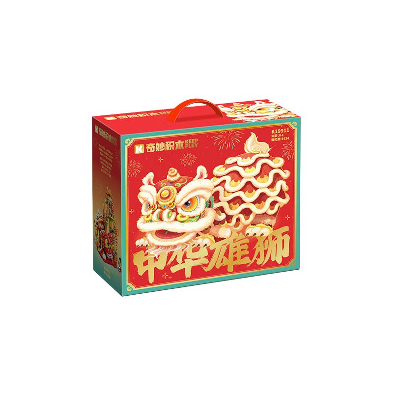 KEEPPLEY K19911 19911 SƯ TỬ TRUNG QUỐC bộ đồ chơi xếp lắp ráp ghép mô hình Creator Sáng Tạo 1924 khối