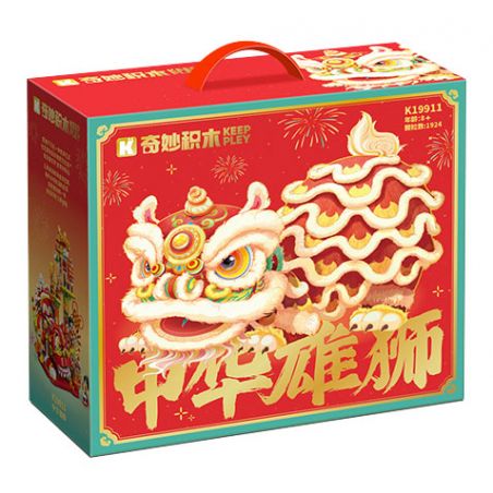 KEEPPLEY K19911 19911 SƯ TỬ TRUNG QUỐC bộ đồ chơi xếp lắp ráp ghép mô hình Creator Sáng Tạo 1924 khối