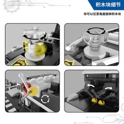 DIY V103 HAI -TRONG MỘT CHIẾC THUYỀN KIỂM SOÁT TỪ XA CỦA CẢNH SÁT THÀNH PHỐ bộ đồ chơi xếp lắp ráp ghép mô hình 162 khối