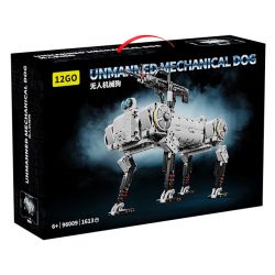 12GO 96009 CHÓ MÁY KHÔNG NGƯỜI LÁI bộ đồ chơi xếp lắp ráp ghép mô hình Technic UNMANNED MECHANICAL DOG Kỹ Thuật Công Nghệ Cao Mô Hình Phương Tiện 1613 khối