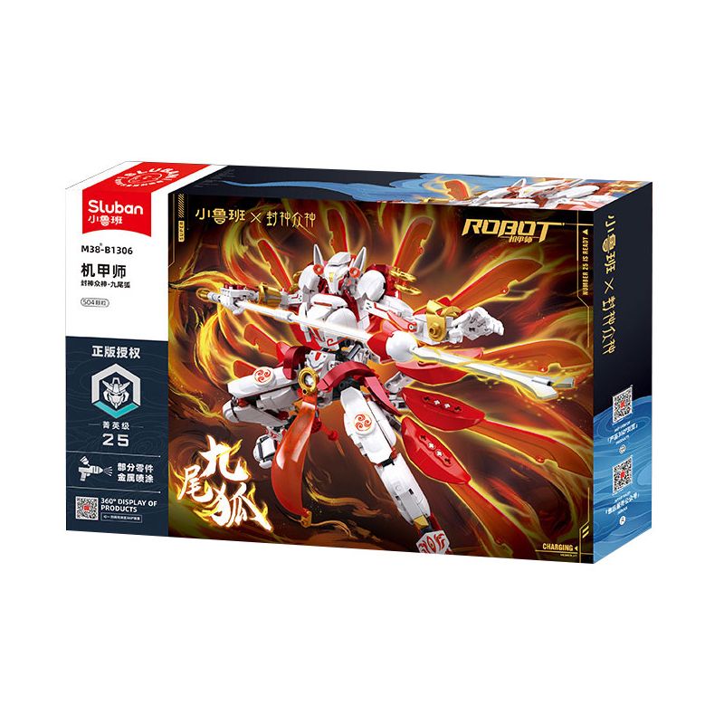 SLUBAN M38-B1306 B1306 1306 M38B1306 38-B1306 BẬC THẦY CƠ KHÍ DANH SÁCH CÁC VỊ THẦN CÁO CHÍN ĐUÔI bộ đồ chơi xếp lắp ráp ghép mô hình 504 khối