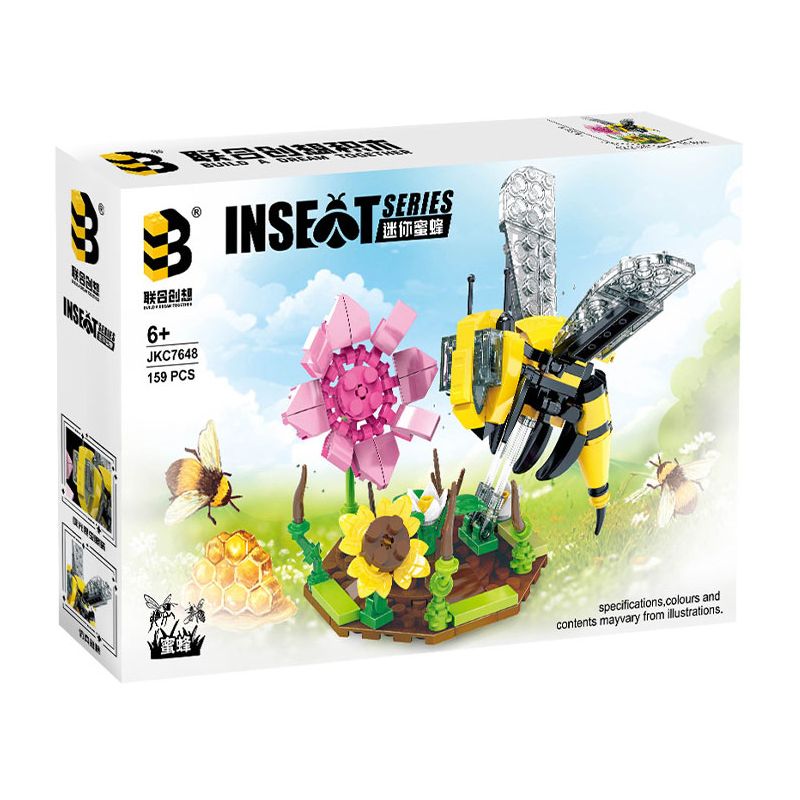 CO-CREATION JKC7648 7648 CON ONG NHỎ bộ đồ chơi xếp lắp ráp ghép mô hình 159 khối