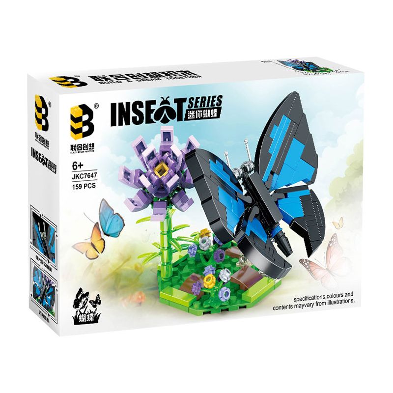 CO-CREATION JKC7647 7647 BƯỚM NHỎ bộ đồ chơi xếp lắp ráp ghép mô hình 159 khối