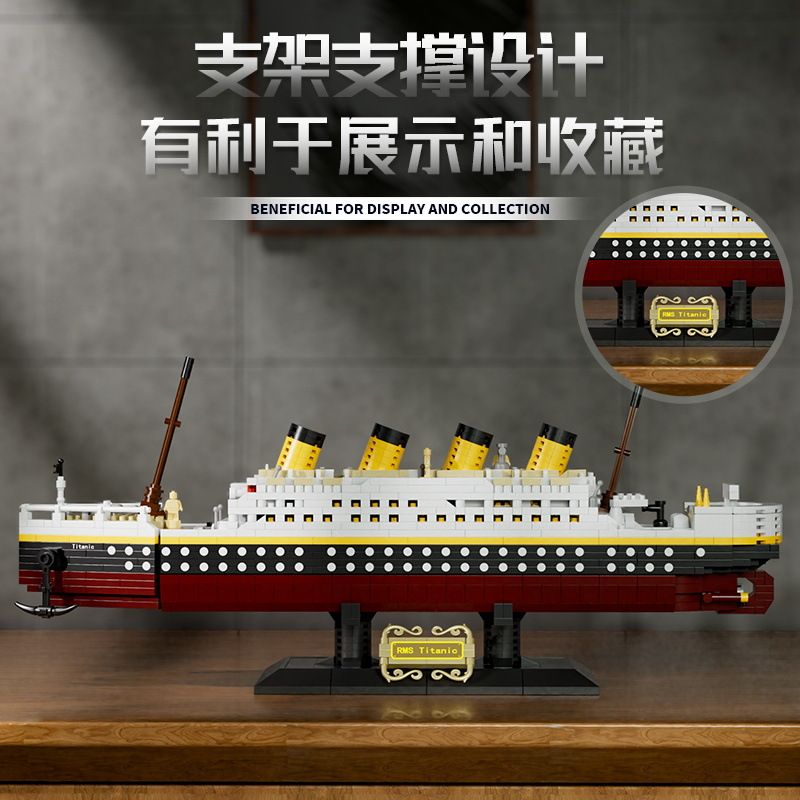 PRELIMINARY P3122 3122 TÀU DU LỊCH TITANIC bộ đồ chơi xếp lắp ráp ghép mô hình Creator Sáng Tạo 2383 khối