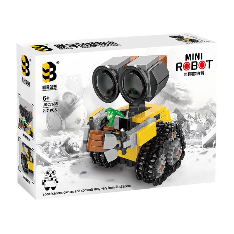 CO-CREATION JKC7635 7635 Q PHIÊN BẢN MINI ROBERT LITTLE WALI ROBOT bộ đồ chơi xếp lắp ráp ghép mô hình Movie & Game Phim Và Trò Chơi 217 khối