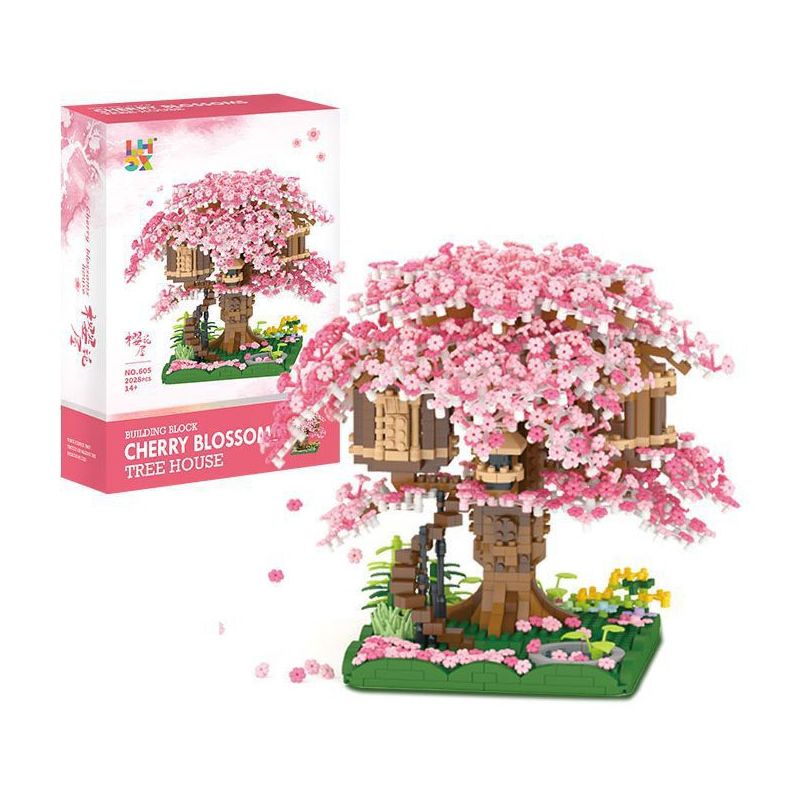 CO-CREATION 605 SAKURA TREE HOUSE B bộ đồ chơi xếp lắp ráp ghép mô hình 2028 khối