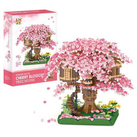 CO-CREATION 605 SAKURA TREE HOUSE B bộ đồ chơi xếp lắp ráp ghép mô hình 2028 khối