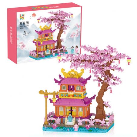 CO-CREATION 607 ĐÌNH NGẮM HOA bộ đồ chơi xếp lắp ráp ghép mô hình