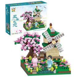 CO-CREATION 631 TÌNH YÊU CỐI XAY GIÓ bộ đồ chơi xếp lắp ráp ghép mô hình 600 khối