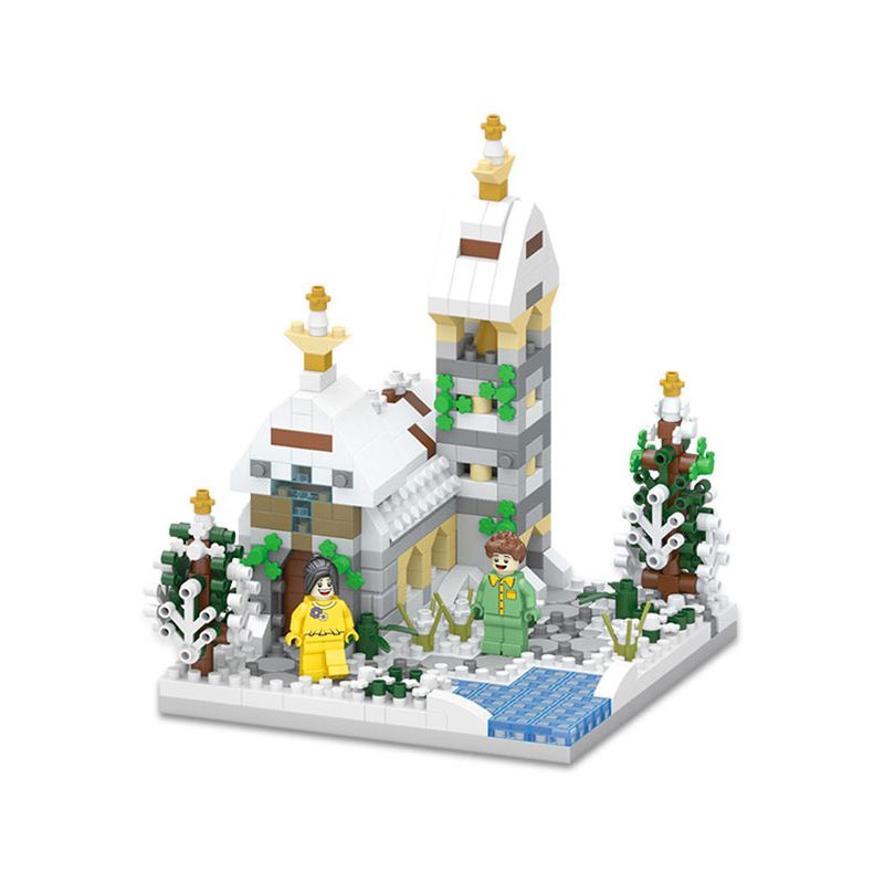 CO-CREATION 635 CUNG ĐIỆN MÙA ĐÔNG bộ đồ chơi xếp lắp ráp ghép mô hình 635 khối