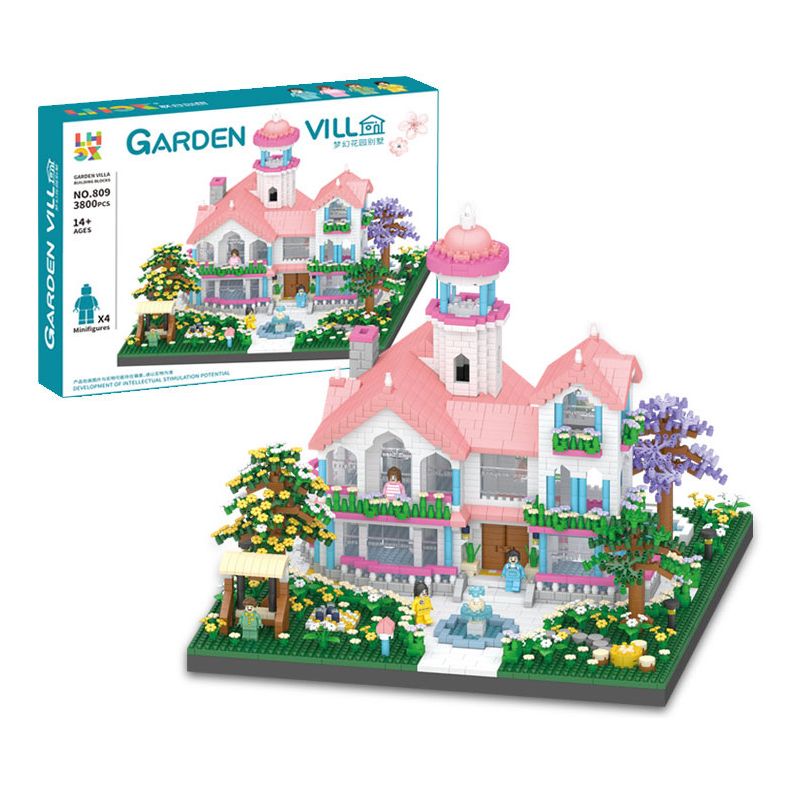 CO-CREATION 809 BIỆT THỰ TRONG VƯỜN TƯỞNG TƯỢNG bộ đồ chơi xếp lắp ráp ghép mô hình 3800 khối
