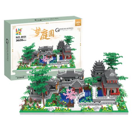 CO-CREATION 801 VƯỜN MƠ ƯỚC bộ đồ chơi xếp lắp ráp ghép mô hình 3628 khối