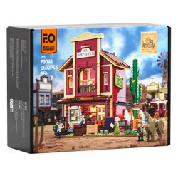 LUMIBRICKS FUNWHOLE F9044 9044 TÂY HOA KỲ BƯU ĐIỆN PHƯƠNG bộ đồ chơi xếp lắp ráp ghép mô hình Western OLD WEST POST OFFICE Trung Cổ 1692 khối
