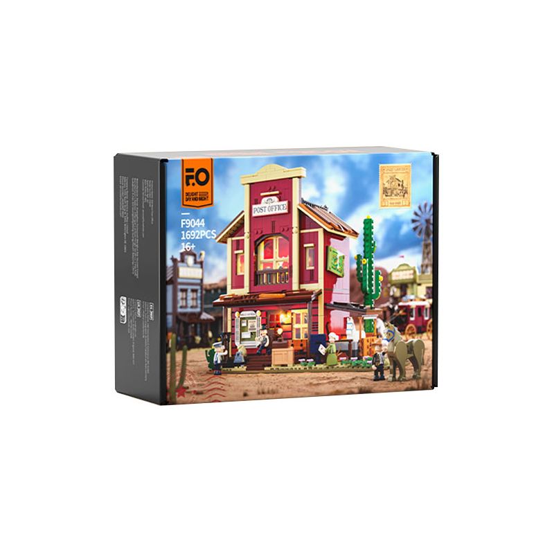 LUMIBRICKS FUNWHOLE F9044 9044 TÂY HOA KỲ BƯU ĐIỆN PHƯƠNG bộ đồ chơi xếp lắp ráp ghép mô hình Western OLD WEST POST OFFICE Trung Cổ 1692 khối
