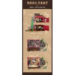 LUMIBRICKS FUNWHOLE F9044 9044 TÂY HOA KỲ BƯU ĐIỆN PHƯƠNG bộ đồ chơi xếp lắp ráp ghép mô hình Western OLD WEST POST OFFICE Trung Cổ 1692 khối