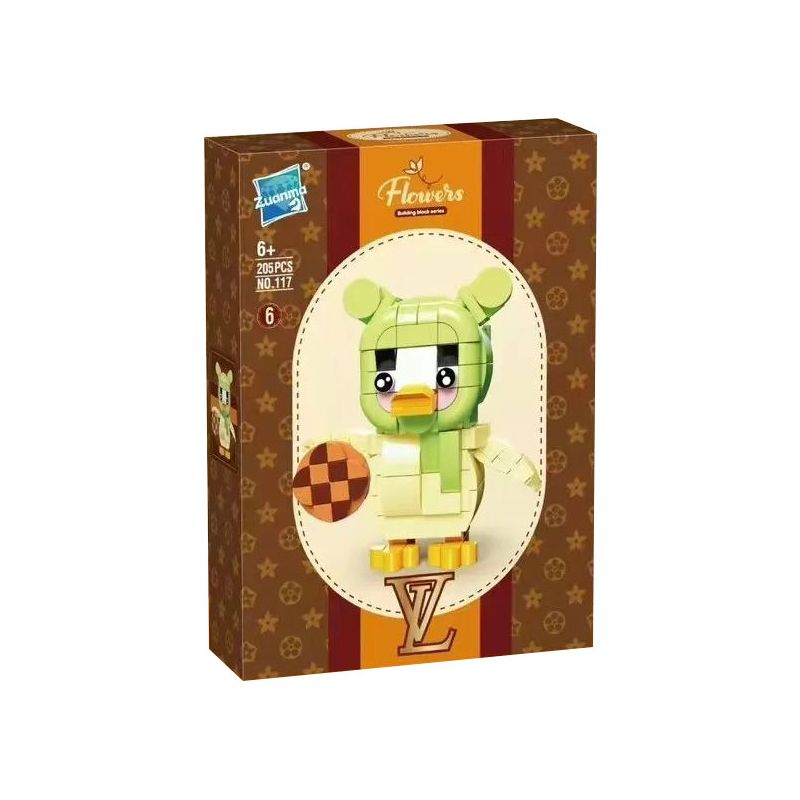 ZUANMA 117-6 CON VỊT PHIỀN PHỨC bộ đồ chơi xếp lắp ráp ghép mô hình UPSETDUCK 205 khối