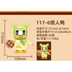 ZUANMA 117-6 CON VỊT PHIỀN PHỨC bộ đồ chơi xếp lắp ráp ghép mô hình UPSETDUCK 205 khối