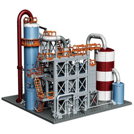BAKA TECHNOLOGY 33200 NHÀ MÁY LỌC DẦU bộ đồ chơi xếp lắp ráp ghép mô hình Creator REFINERY Sáng Tạo 1831 khối