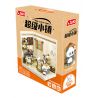JAKI FK001 SUPER TOWN PANDA KHÔNG LĂN CÀ PHÊ STACKING HOUSE bộ đồ chơi xếp lắp ráp ghép mô hình PANDA'S CAFE SHOP