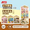 JAKI FK001 SUPER TOWN PANDA KHÔNG LĂN CÀ PHÊ STACKING HOUSE bộ đồ chơi xếp lắp ráp ghép mô hình PANDA'S CAFE SHOP