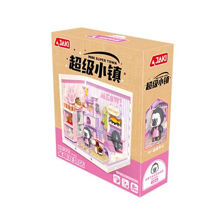 JAKI FK008 SIÊU THỊ CỬA HÀNG THÚ CƯNG DỄ THƯƠNG CỦA XINXIN SENIOR NHÀ JENGA bộ đồ chơi xếp lắp ráp ghép mô hình PET SHOP