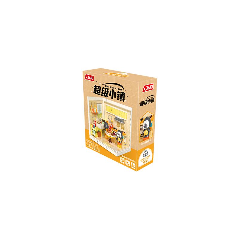 JAKI FK009 SIÊU THỊ NHÀ BẾP NGON CỦA XINXIN SENIOR JENGAYA bộ đồ chơi xếp lắp ráp ghép mô hình GOURMET KITCHEN