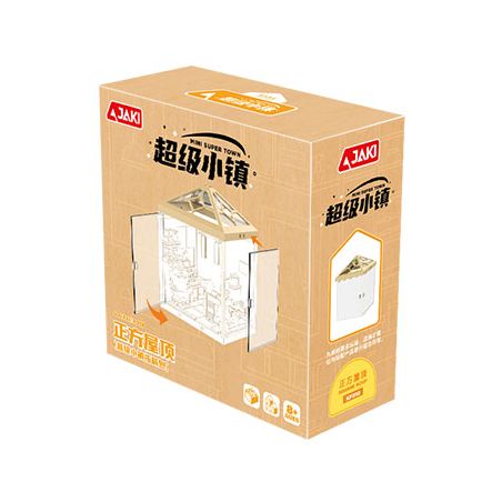 JAKI FK010 SIÊU THỊ NHÀ XẾP CHỒNG LÊN NHAU MÁI VUÔNG bộ đồ chơi xếp lắp ráp ghép mô hình