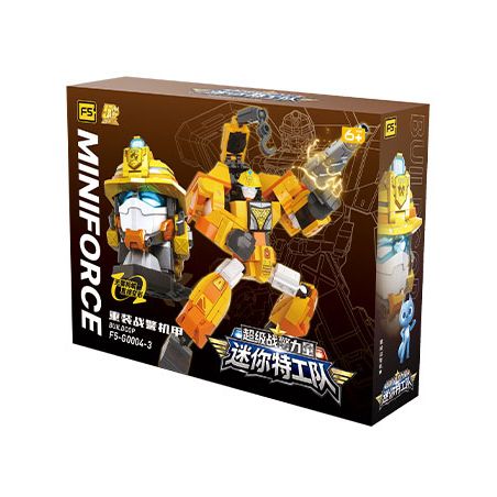F5 G0004-3 0004-3 ĐỘI ĐẠI LÝ MINI SUPER MEN FORCE CÀI ĐẶT LẠI CẢNH SÁT GIẢM THIỂU MECH bộ đồ chơi xếp lắp ráp ghép mô hình Movie & Game BUILDCOP Phim Và Trò Chơi