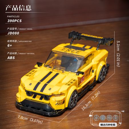 SMALL ANGLE JD080 MUSTANG GT3 bộ đồ chơi xếp lắp ráp ghép mô hình Speed Champions Racing Cars Đua Xe Công Thức 390 khối