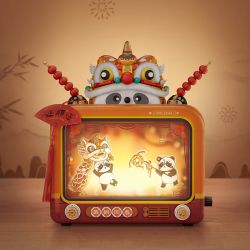 LOZ 1966 HỘP TRÒ CHƠI MÚA RỐI SƯ TỬ THỨC TỈNH VÀ BÓNG MÙA XUÂN bộ đồ chơi xếp lắp ráp ghép mô hình Creator Sáng Tạo 1982 khối