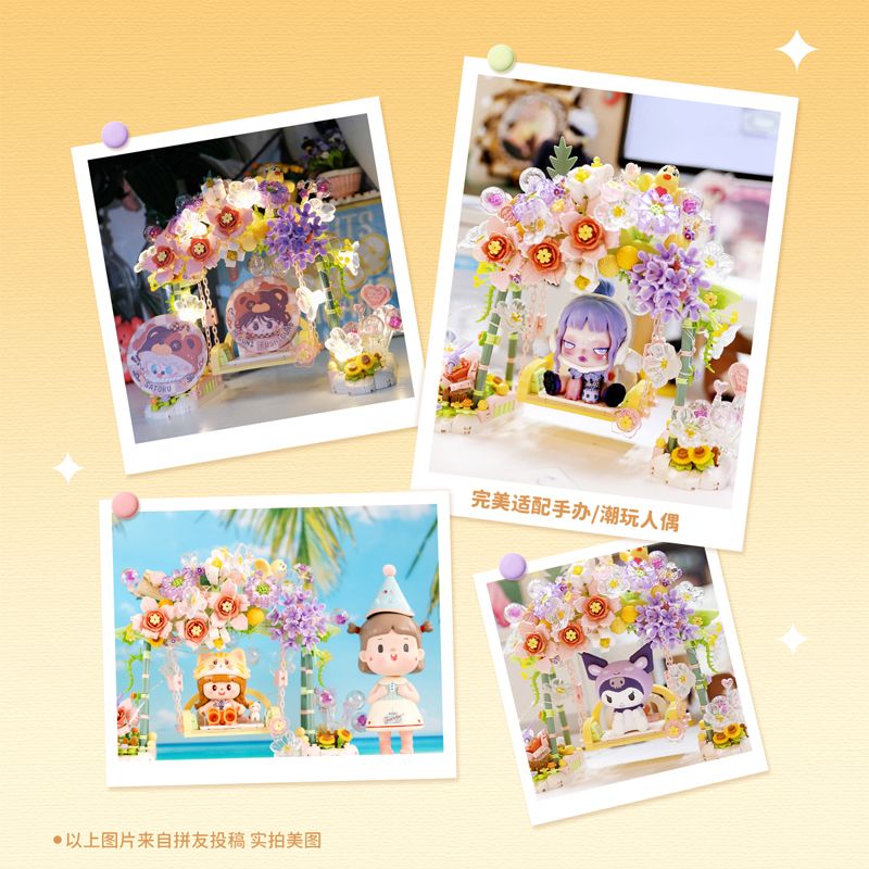 LOZ 1352 ĐU HOA VUI XUÂN bộ đồ chơi xếp lắp ráp ghép mô hình 1042 khối