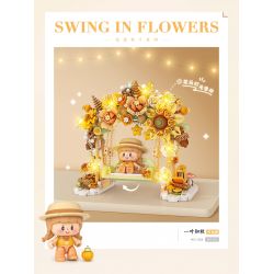 LOZ 1354 ĐU HOA MỘT LÁ BIẾT THU bộ đồ chơi xếp lắp ráp ghép mô hình 892 khối