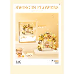 LOZ 1354 ĐU HOA MỘT LÁ BIẾT THU bộ đồ chơi xếp lắp ráp ghép mô hình 892 khối